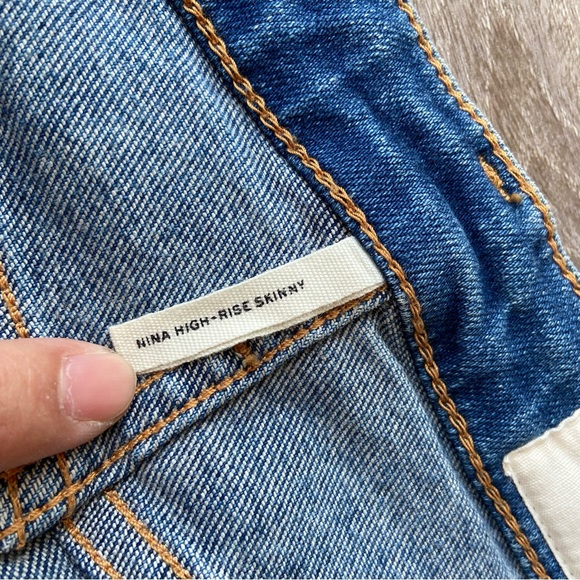 Rag and Bone Blue Nina High-Rise Skinny Jeans Exmoor - Picture 9 of 14